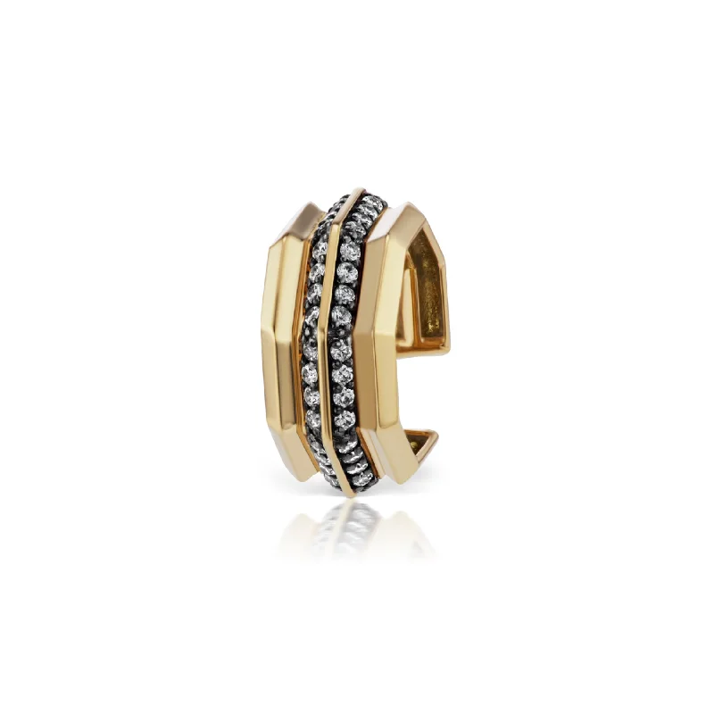 Hoop earrings with stacked layers for a bold and textured design-Otto Ear Cuff