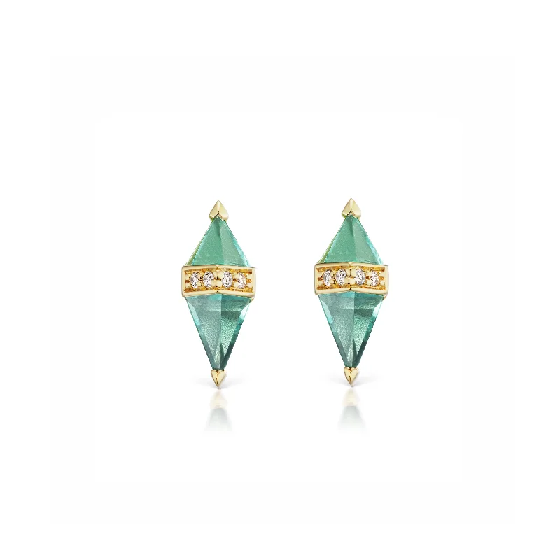 Hoop earrings with hammered textures for a boho-chic and rustic vibe-Pietra Studs