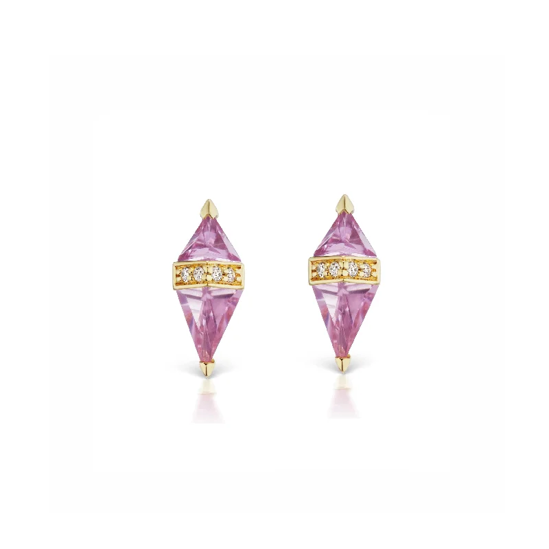 Hoop earrings with a chunky design for a bold and trendy statement-Pietra Studs