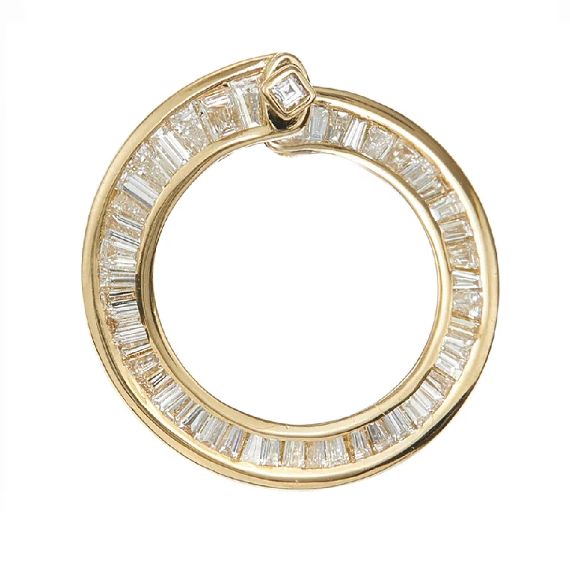 Hoop earrings with luxe velvet finishes for a rich and luxurious touch-Spiral Hoop Earrings with Tapered Baguette Diamonds