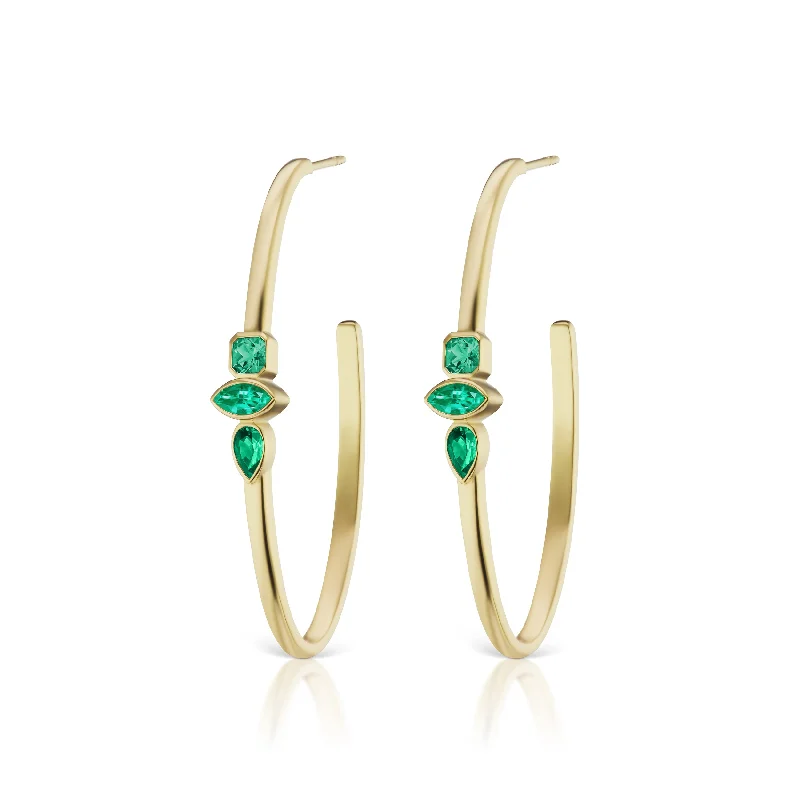 Best hoop earrings with asymmetrical designs for a fashion-forward, avant-garde look-Stx & Stone Hoops