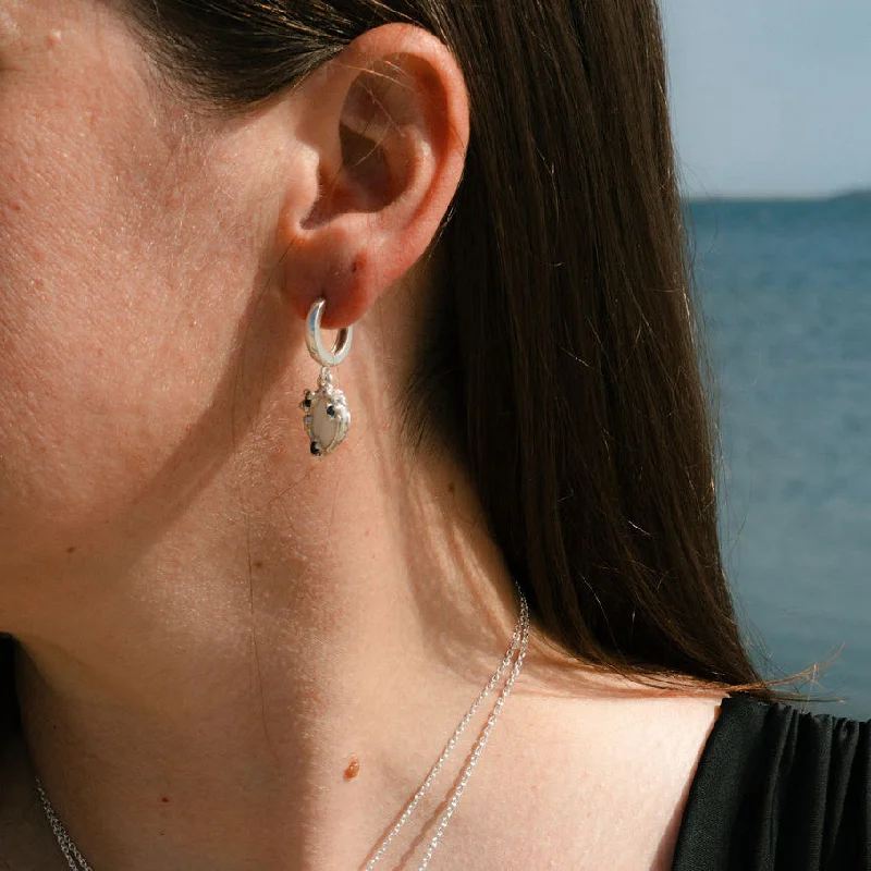 Hoop earrings with spiral designs for a dynamic and fluid look-The Nereids Dangles, Silver