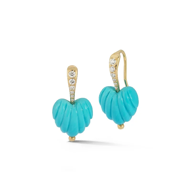 Best hoop earrings with enamel details for a colorful and modern look-Turquoise Dew Drops