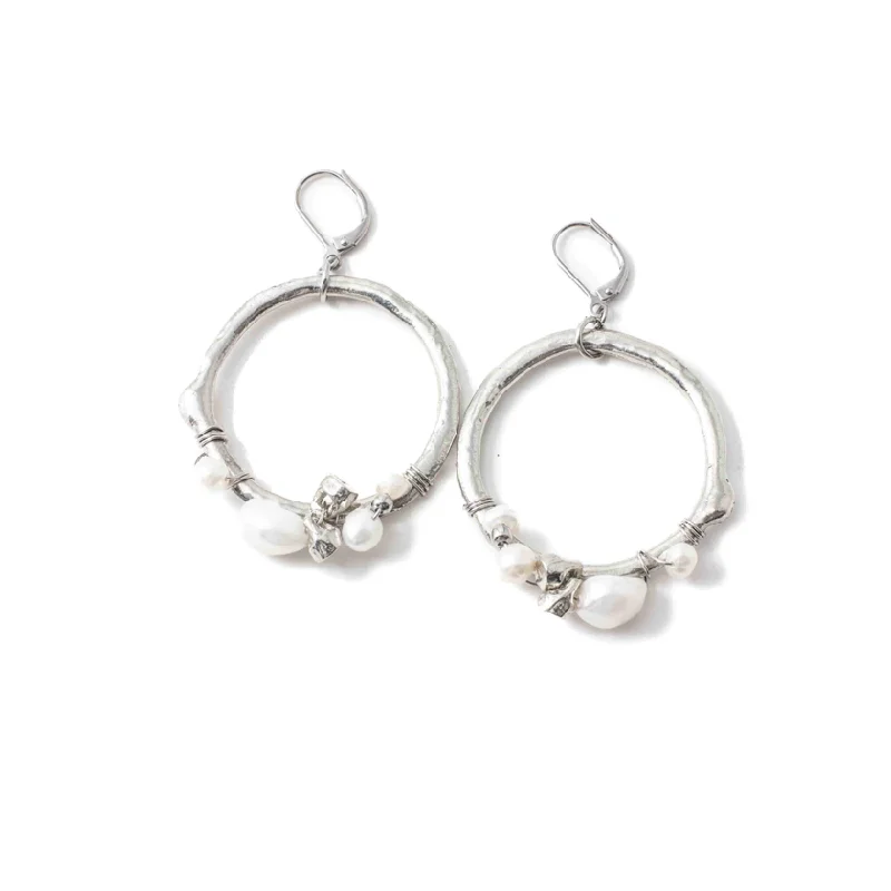 Hoop earrings with hammered textures for a boho-chic and rustic vibe-Vincent Earrings