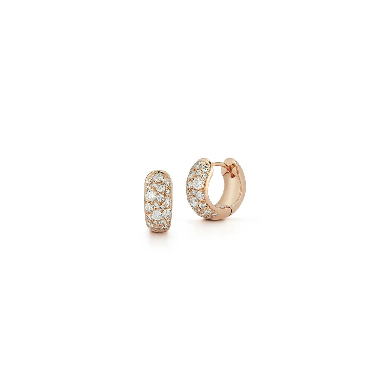 Best hoop earrings with gemstone accents for a colorful and elegant appearance-JULIAN 18K GOLD AND DIAMOND HUGGIES