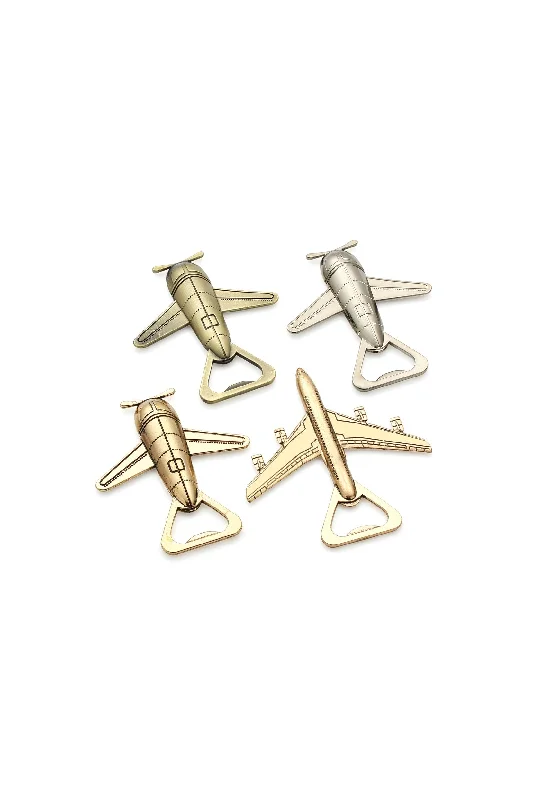 Best necklaces and pendants with matching earrings for a coordinated, elegant look-Airplane Bottle Opener Party Favor Wedding Birthday Gift Boxed CGF0055 (Set of 6 pcs)