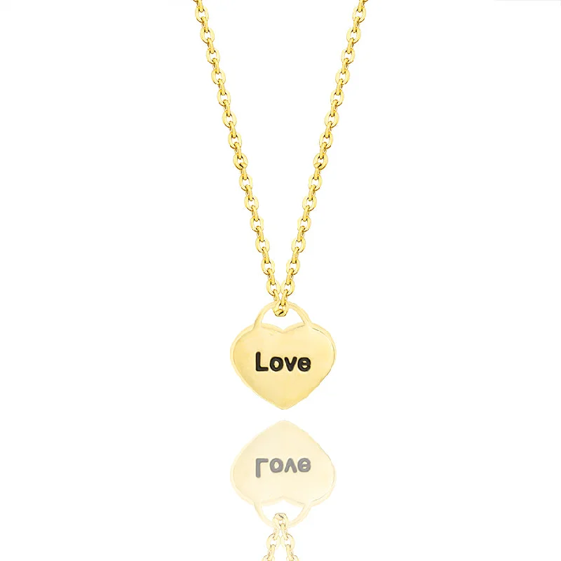 Best necklaces and pendants with adjustable chains for a customizable fit-Charms Heart Lock Necklace Romantic Engraved Love