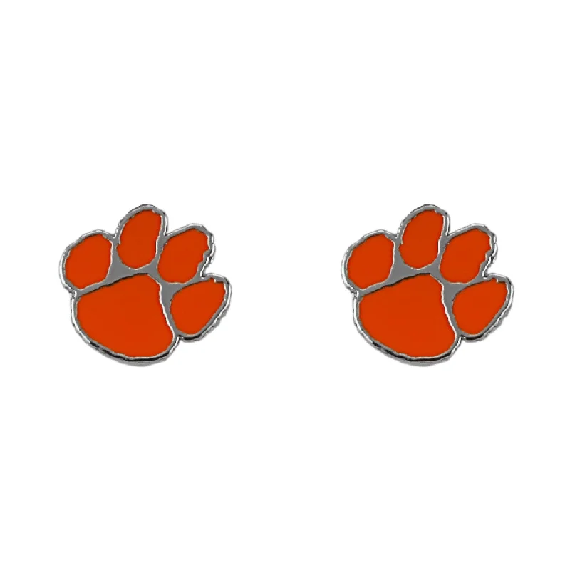 Best necklaces and pendants with adjustable chains for a customizable fit-Clemson Tiger Paw Stud