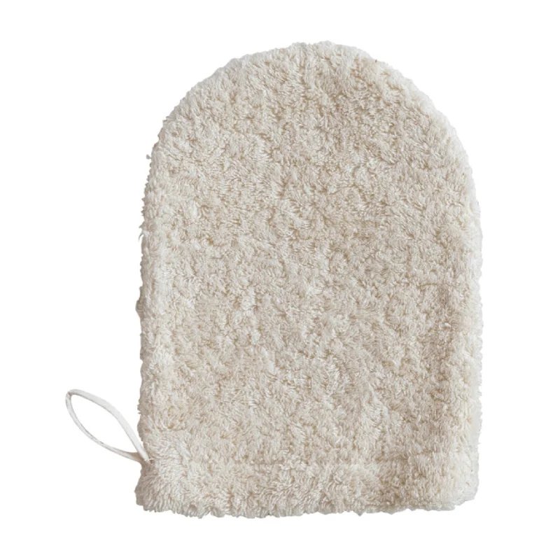 Stylish necklaces and pendants with diamonds for a glamorous and elegant look-Cotton Terry Cloth Shower Mitt