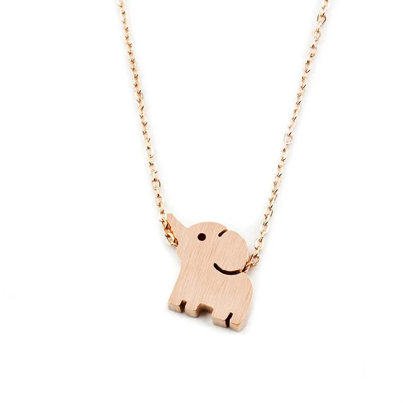 Stunning necklaces and pendants with ruby gemstones for a luxurious red hue-Cute Elephant Necklace Good Luck African Animal