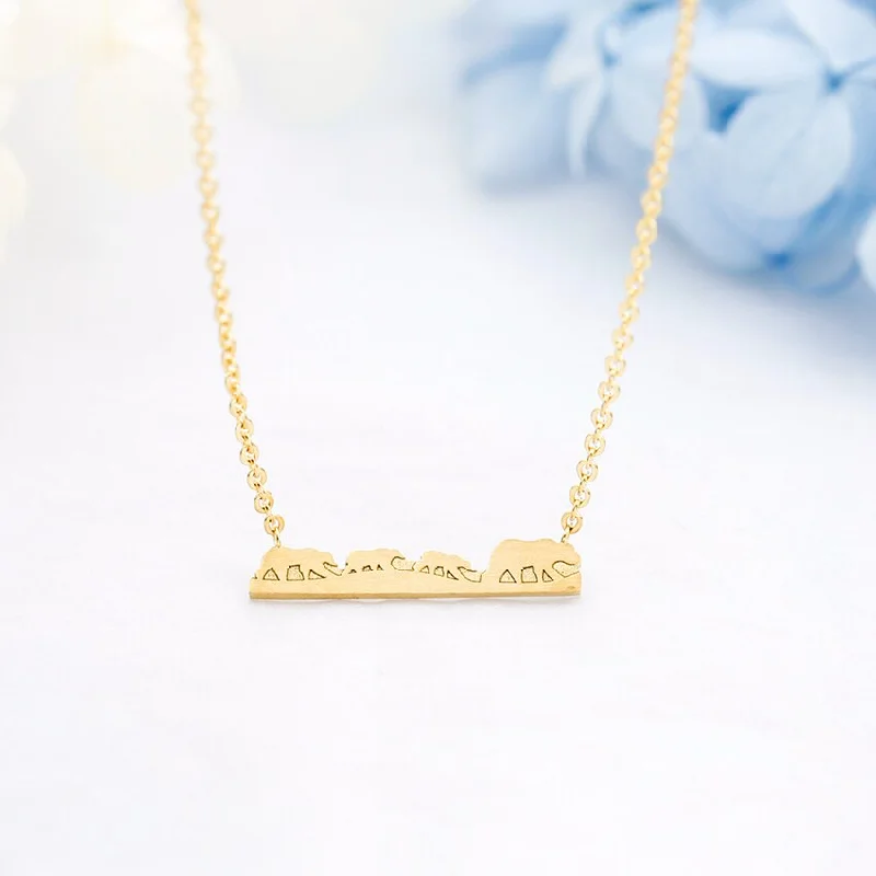 Necklaces and pendants with clear quartz for a pure and radiant look-Gold Silver Color Children Baby Bear Necklaces For