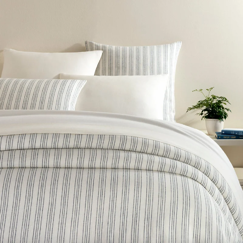 Best necklaces and pendants with silver chains for a sleek, timeless look-Lush Linen Stripe Duvet & Shams