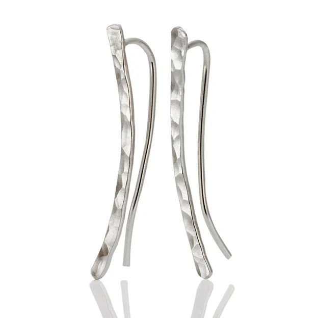 marjorie victor jewelry, bar ear climber sterling silver