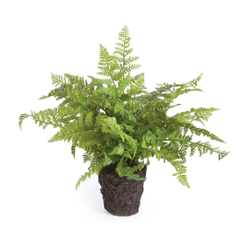 Necklaces and pendants with leaf-shaped designs for an earthy, organic feel-Soft Fern Faux Plant