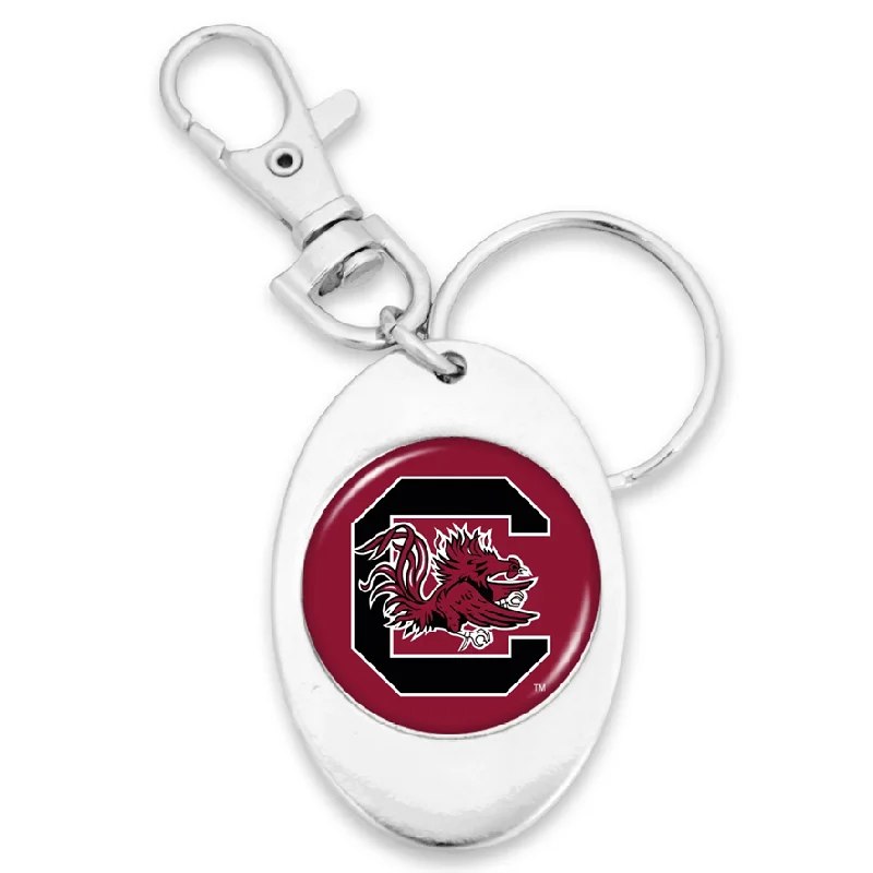 Elegant necklaces and pendants with diamond accents for added sparkle-South Carolina Gamecocks NCAA Oval Key Chain